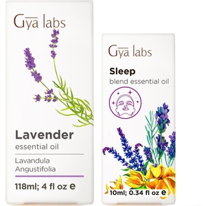 Lavender Essential Oil for Diffuser (4 fl oz) & Sleep Essential Oil Blend (0.34 fl oz) Set – Aromatherapy Grade Essential Oils Set – Gya Labs
