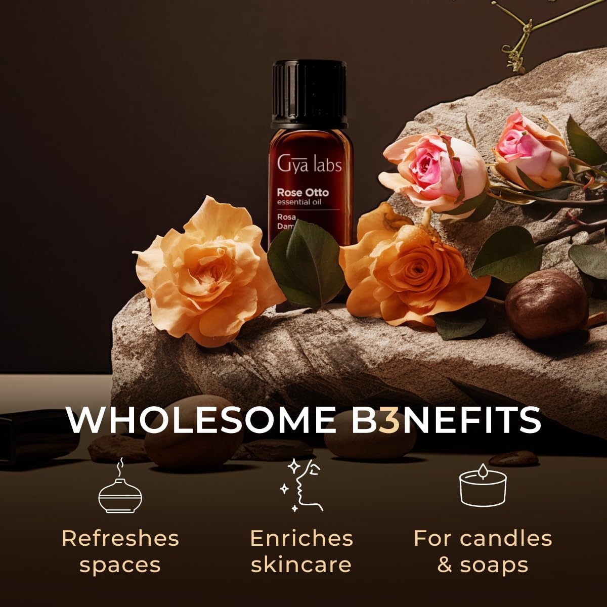 image:imageManuka Oil for Skin amp Rose Essential Oils for Skin Set Aromatherapy Grade Essential Oils Set 2x034 fl oz Gya Labs