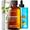 Eucalyptus Essential Oil for Diffuser (4 fl oz) & Jojoba Oil for Skin (3.4 fl oz) Set – Aromatherapy Grade Essential Oils Set – Gya Labs