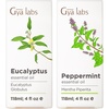 Eucalyptus Essential Oil for Diffuser & Peppermint Essential Oil for Diffuser Set – Aromatherapy Grade Essential Oils Set – 2×4 fl oz – Gya Labs
