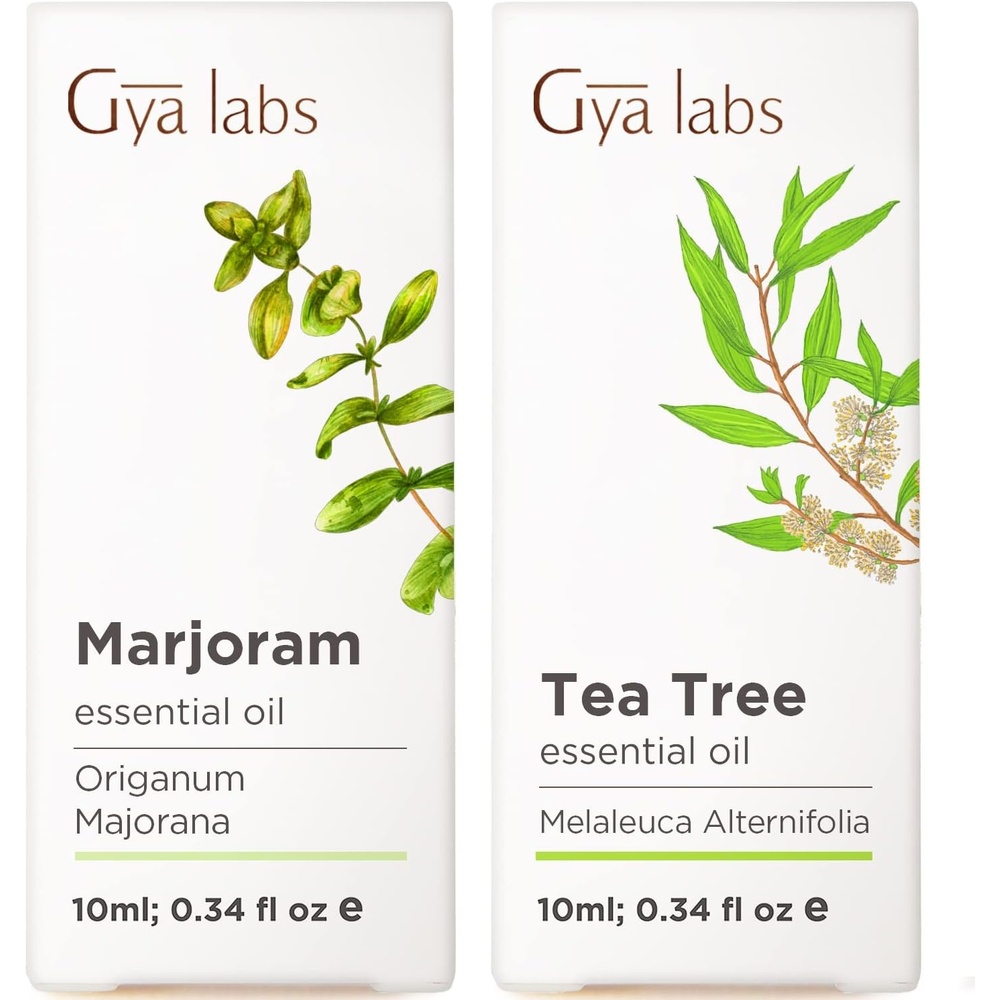 image:imageMarjoram Oil Essential Oil Diffuser amp Tea Tree Oil for Skin Set Aromatherapy Grade Essential Oils Set 2x034 fl oz Gya Labs