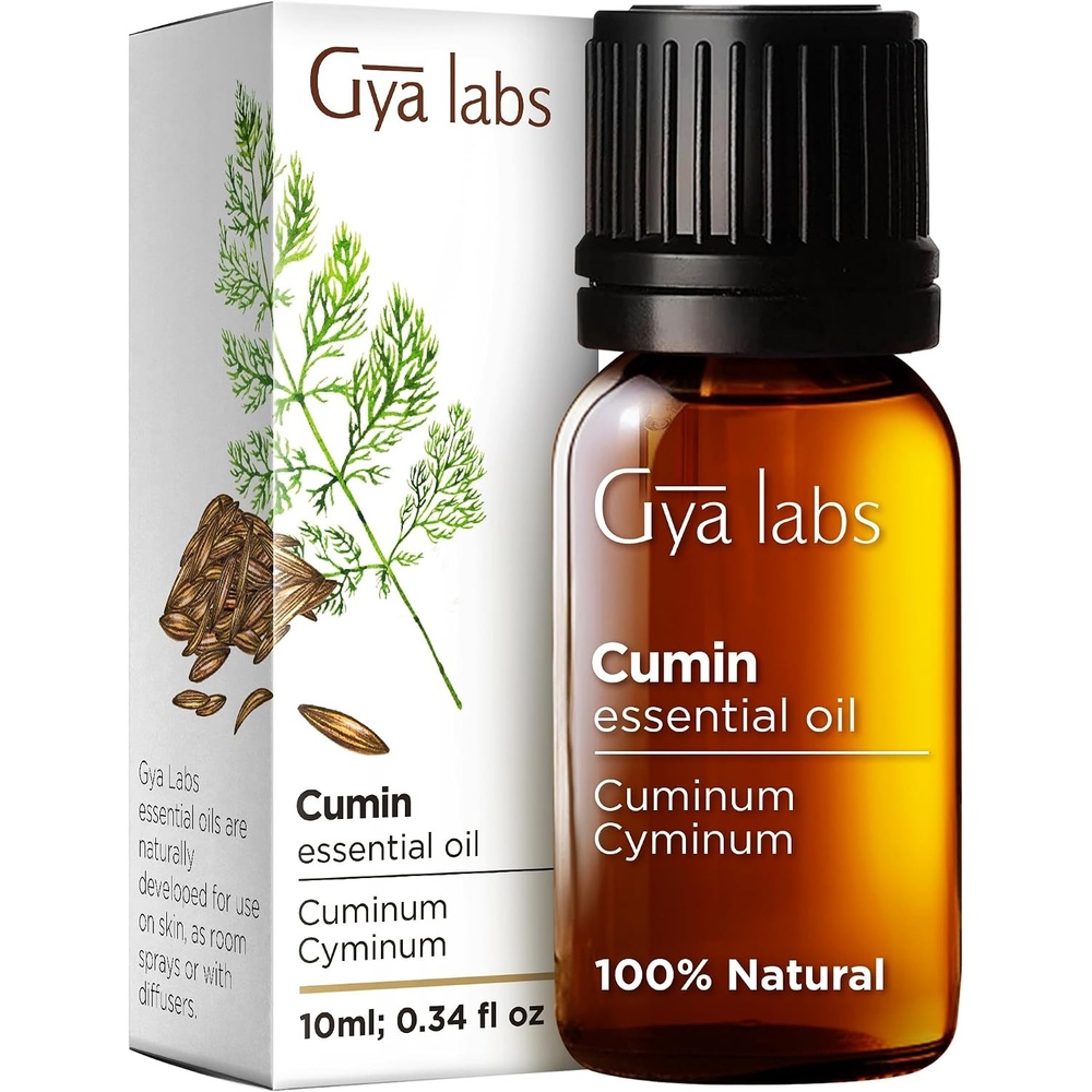image:imageGya Labs Cumin Essential Oil for Skin 034 Fl Oz 100 Pure Natural Cumin Oil for Hair Diffusers Aromatherapy Massage Candle Making amp DIY Soothing Earthy Scent