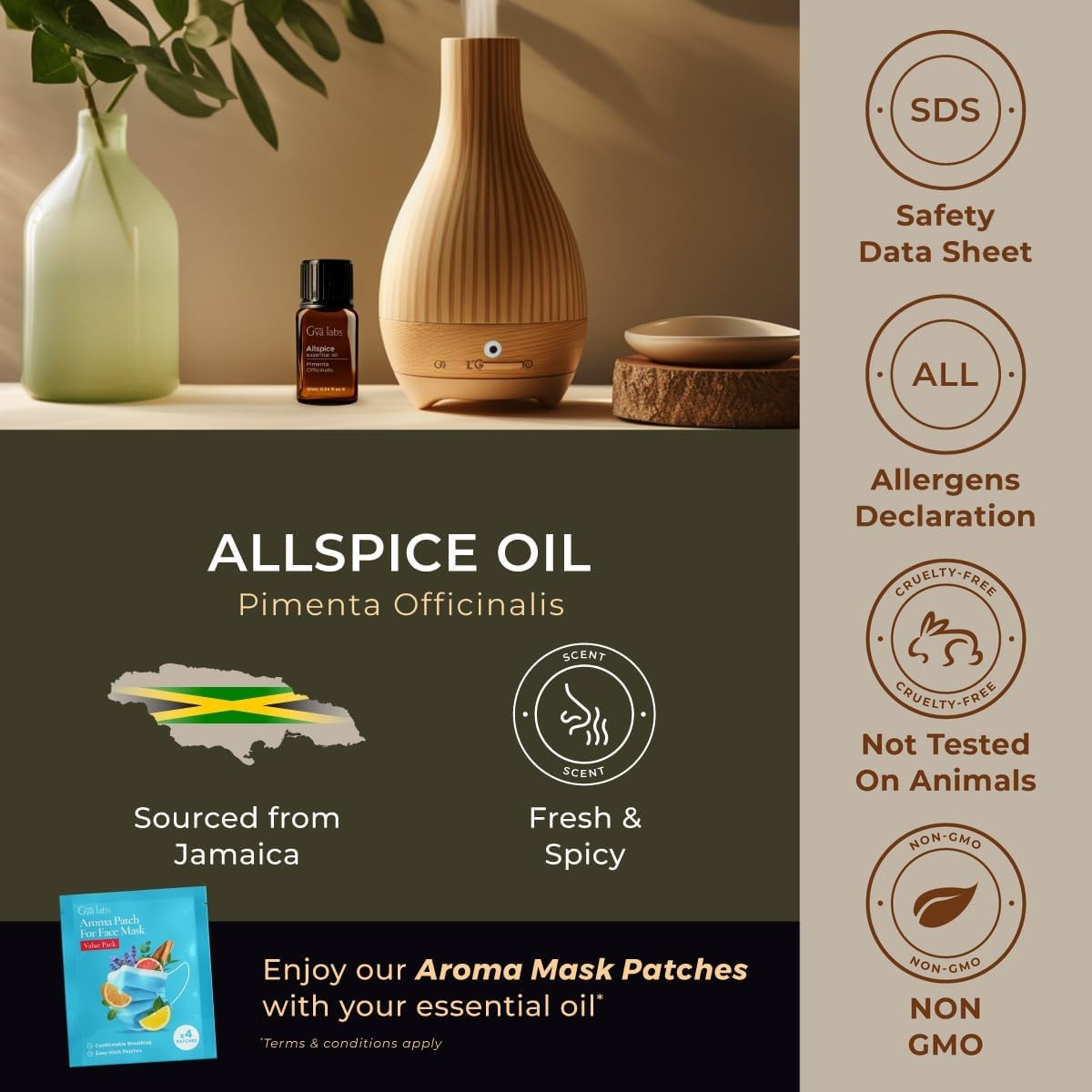 image:imageAgarwood Essential Oil for Skin Hair amp Diffuser 034 Fl OzAll Spice