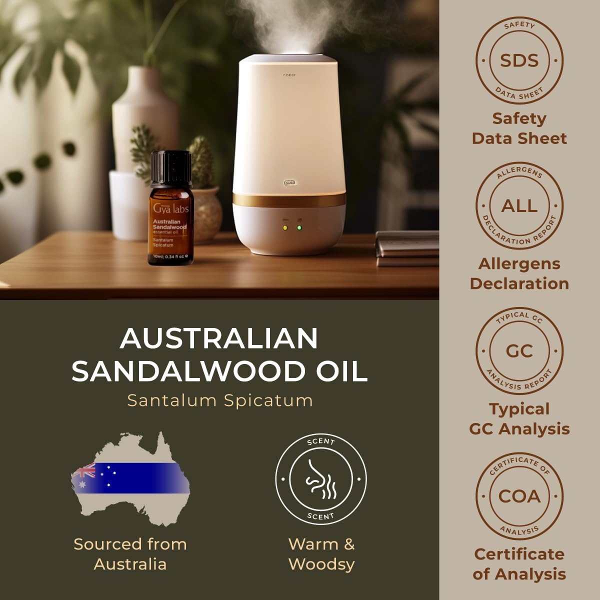 image:imageAgarwood Essential Oil for Skin Hair amp Diffuser 034 Fl OzAustralian Sandalwood