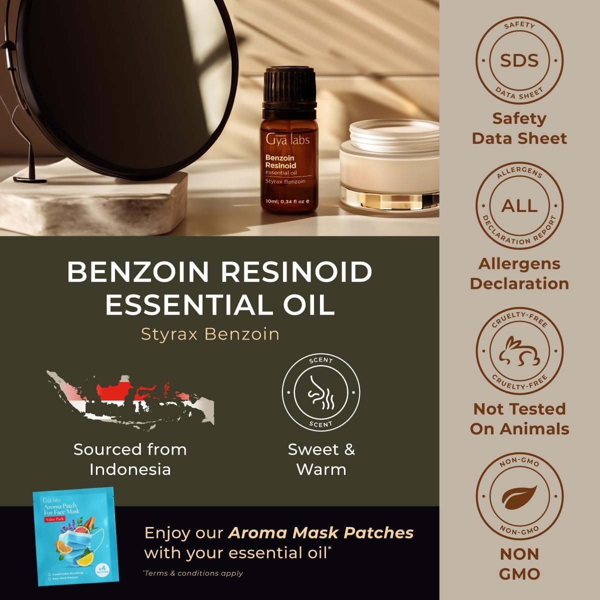 image:imageAgarwood Essential Oil for Skin Hair amp Diffuser 034 Fl OzBenzoin Resinoid