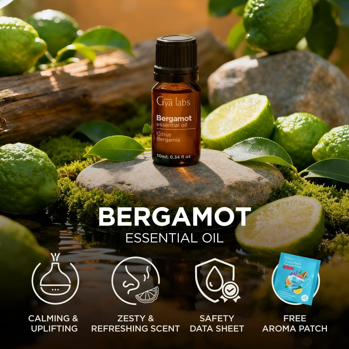 image:imageAgarwood Essential Oil for Skin Hair amp Diffuser 034 Fl OzBergamot
