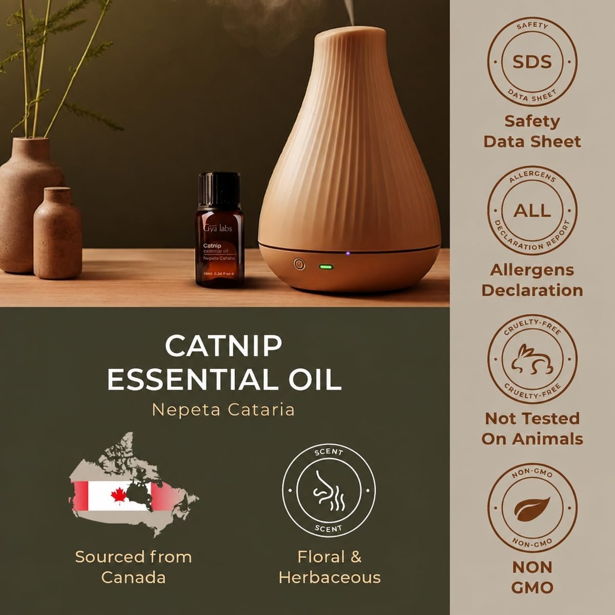 image:imageAgarwood Essential Oil for Skin Hair amp Diffuser 034 Fl OzCatnip