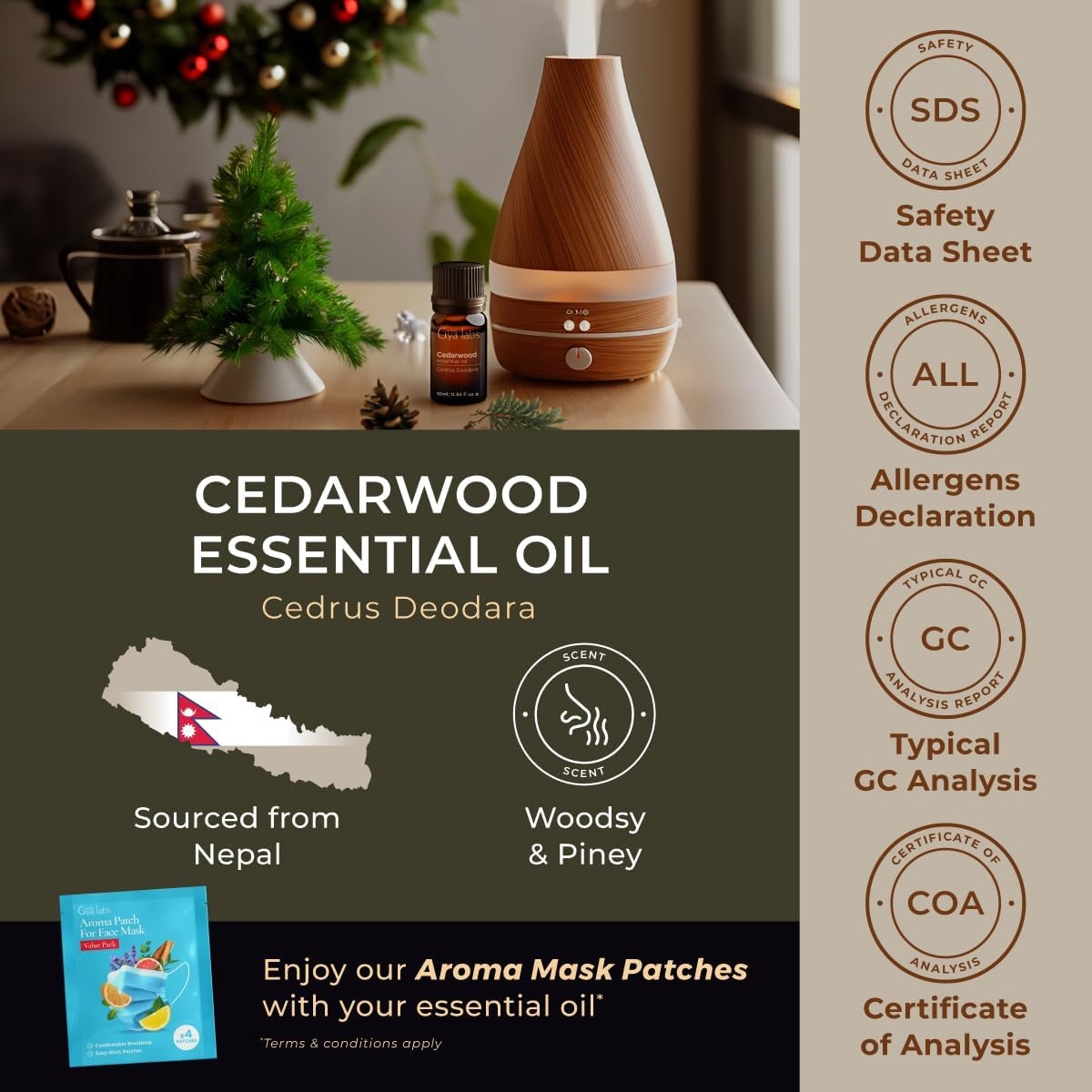 image:imageAgarwood Essential Oil for Skin Hair amp Diffuser 034 Fl OzCedarwood