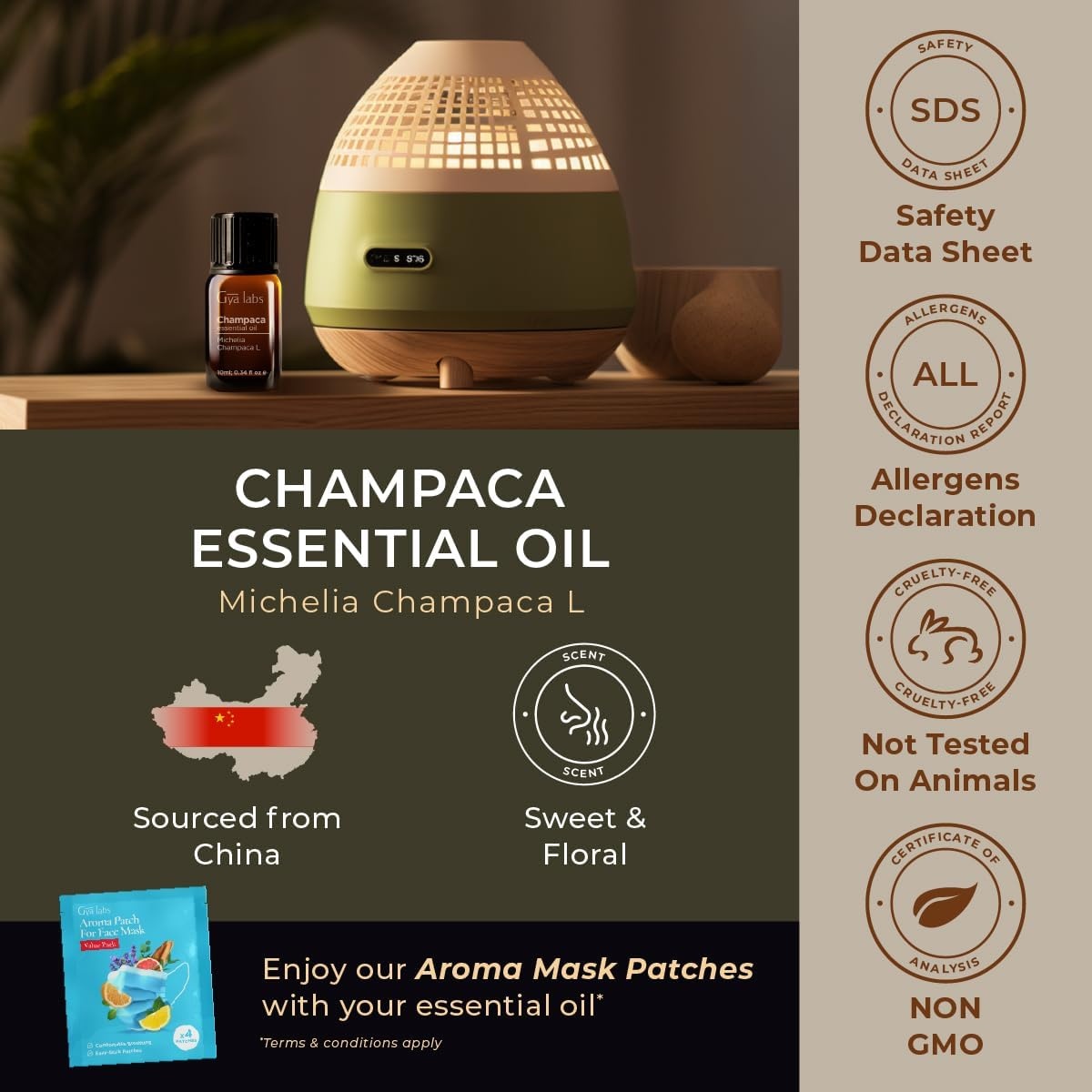 image:imageAgarwood Essential Oil for Skin Hair amp Diffuser 034 Fl OzChampaca