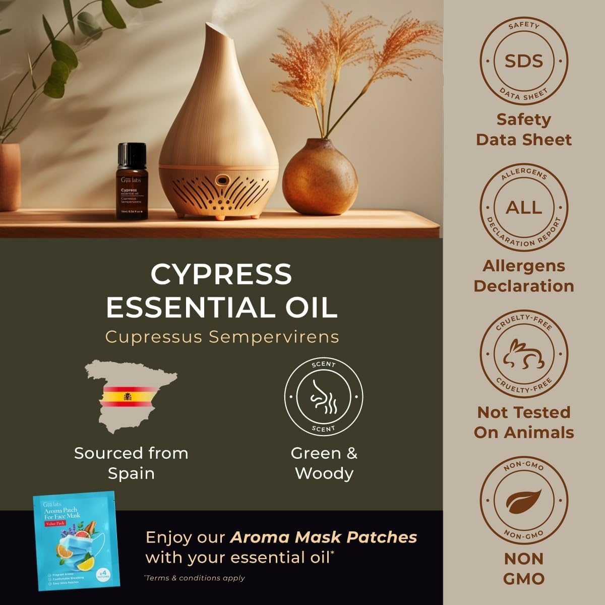 image:imageAgarwood Essential Oil for Skin Hair amp Diffuser 034 Fl OzCypress