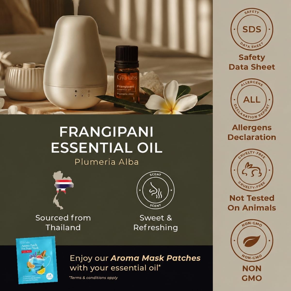 image:imageAgarwood Essential Oil for Skin Hair amp Diffuser 034 Fl OzFrangipani