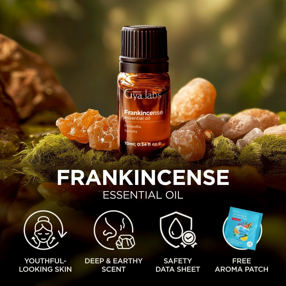 image:imageAgarwood Essential Oil for Skin Hair amp Diffuser 034 Fl OzFrankincense