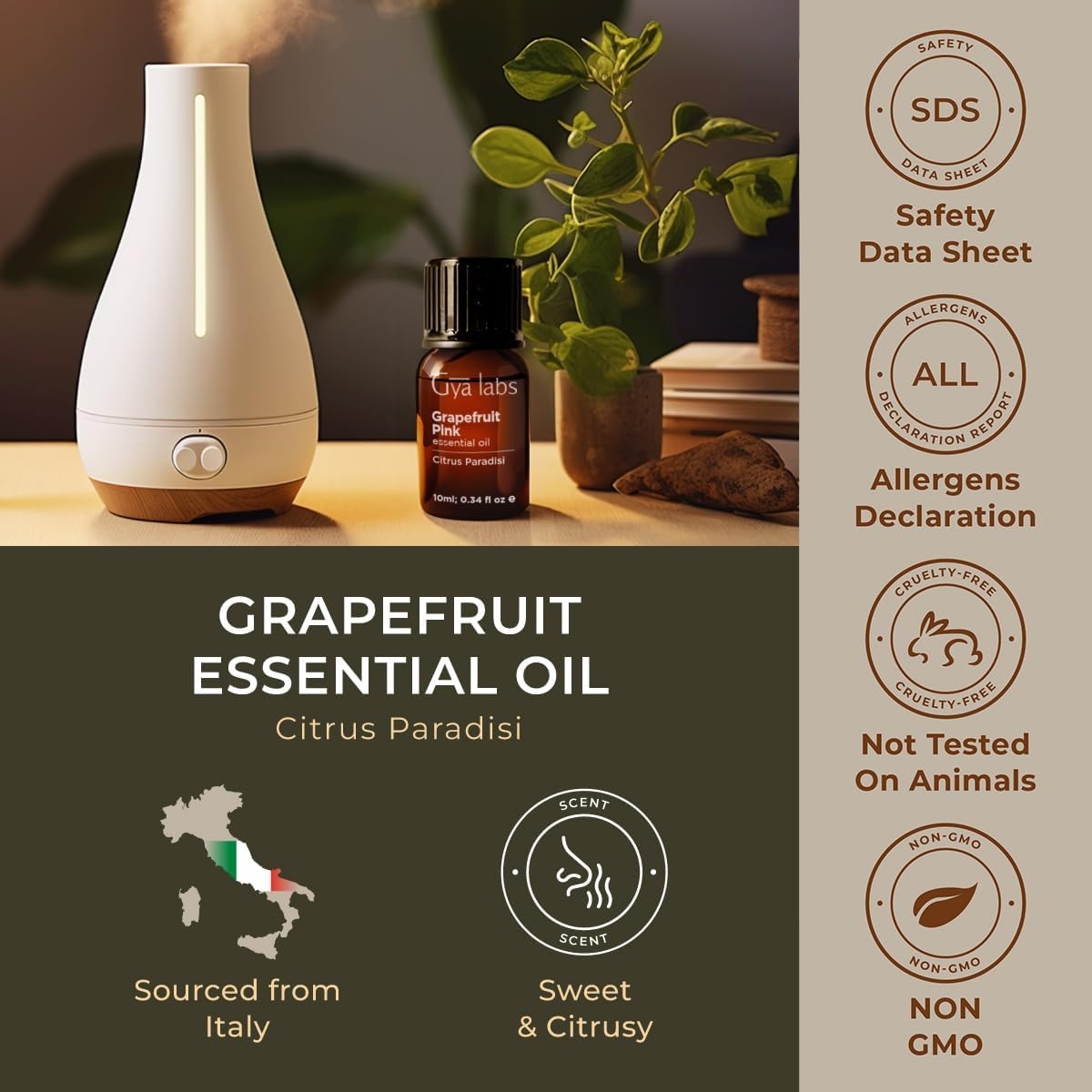 image:imageAgarwood Essential Oil for Skin Hair amp Diffuser 034 Fl OzGrapefruit