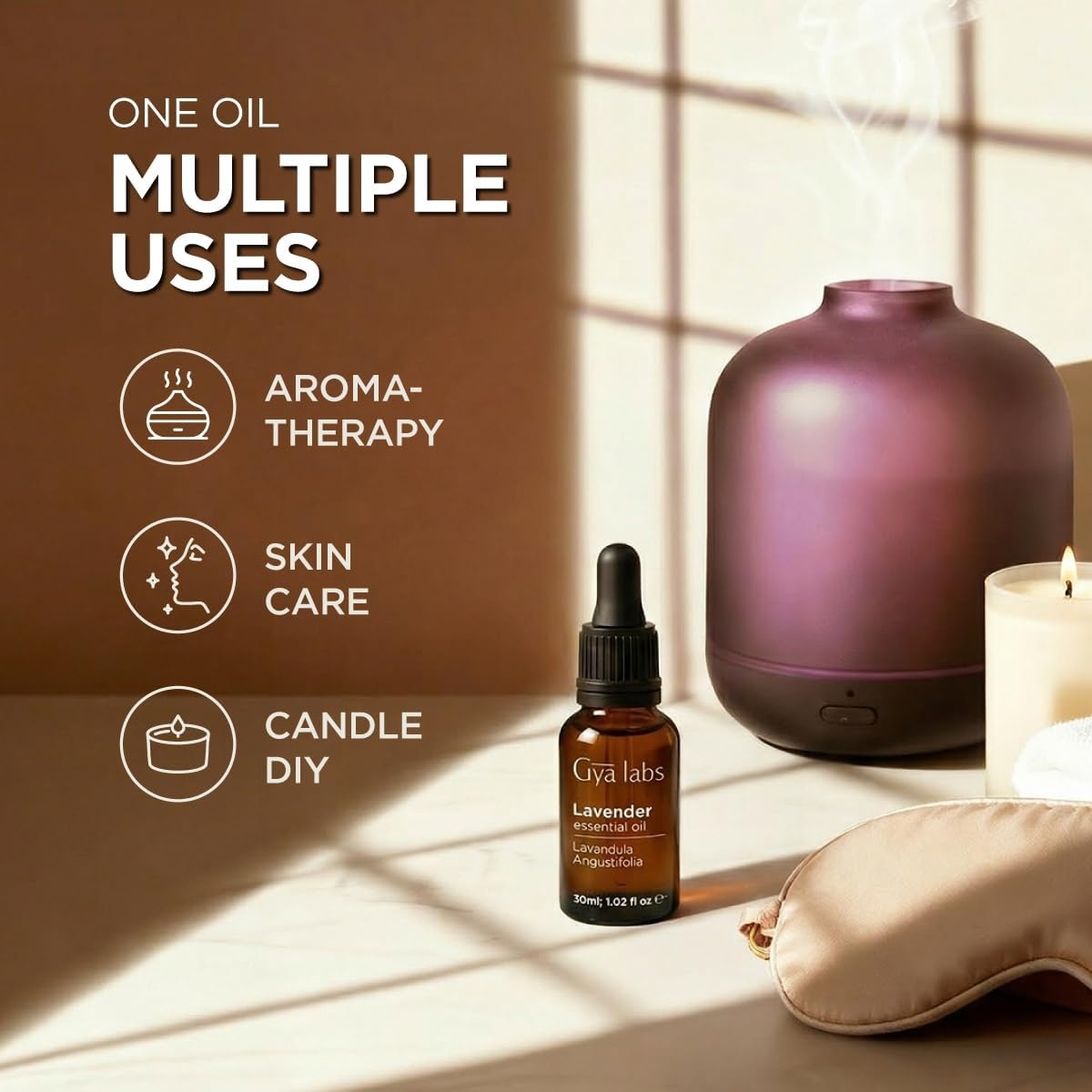 image:imageAgarwood Essential Oil for Skin Hair amp Diffuser 034 Fl OzLavender