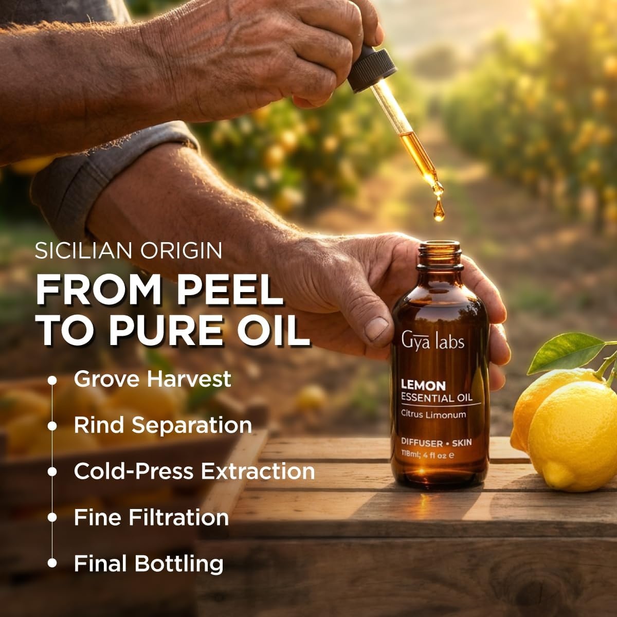 image:imageAgarwood Essential Oil for Skin Hair amp Diffuser 034 Fl OzLemon
