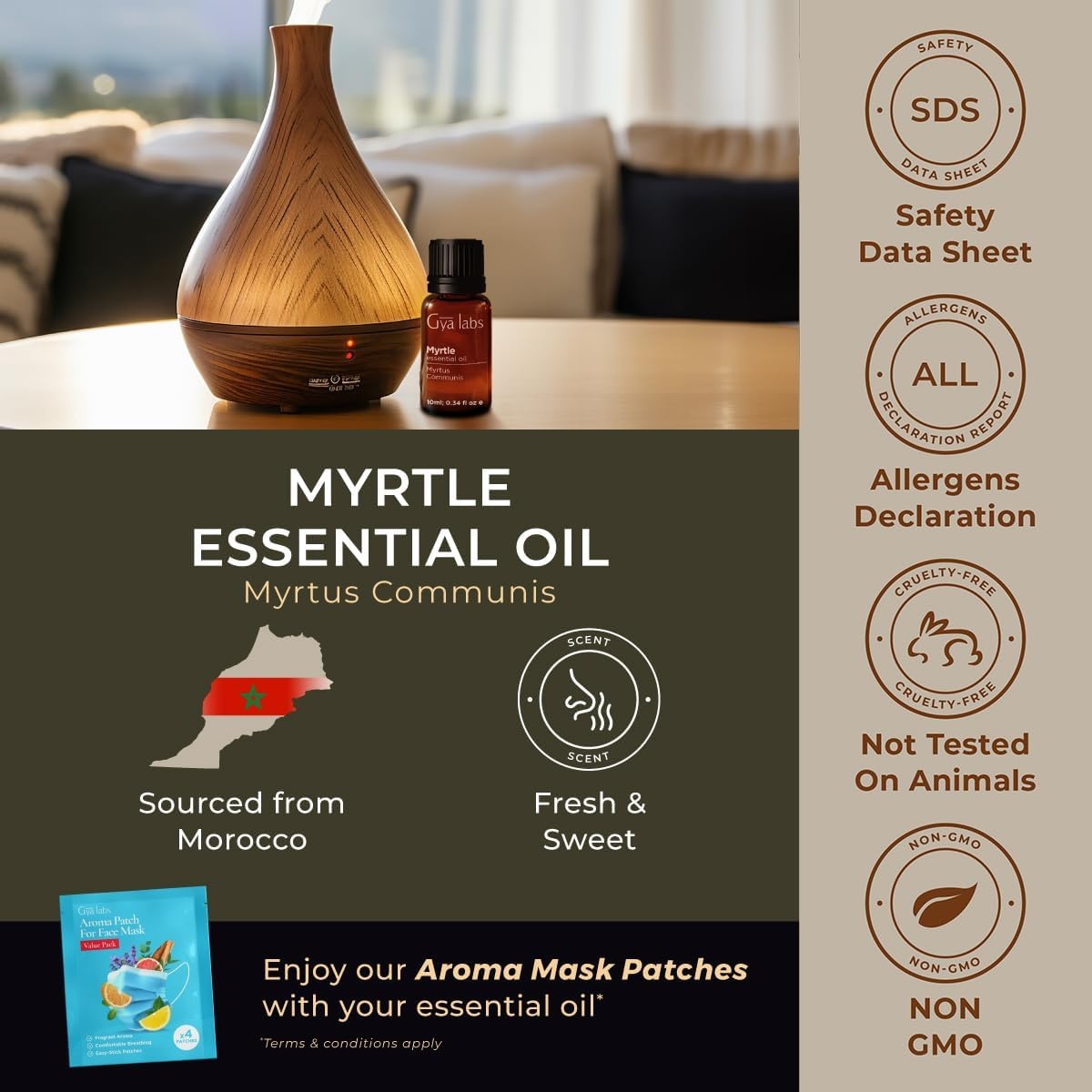image:imageAgarwood Essential Oil for Skin Hair amp Diffuser 034 Fl OzMyrtle