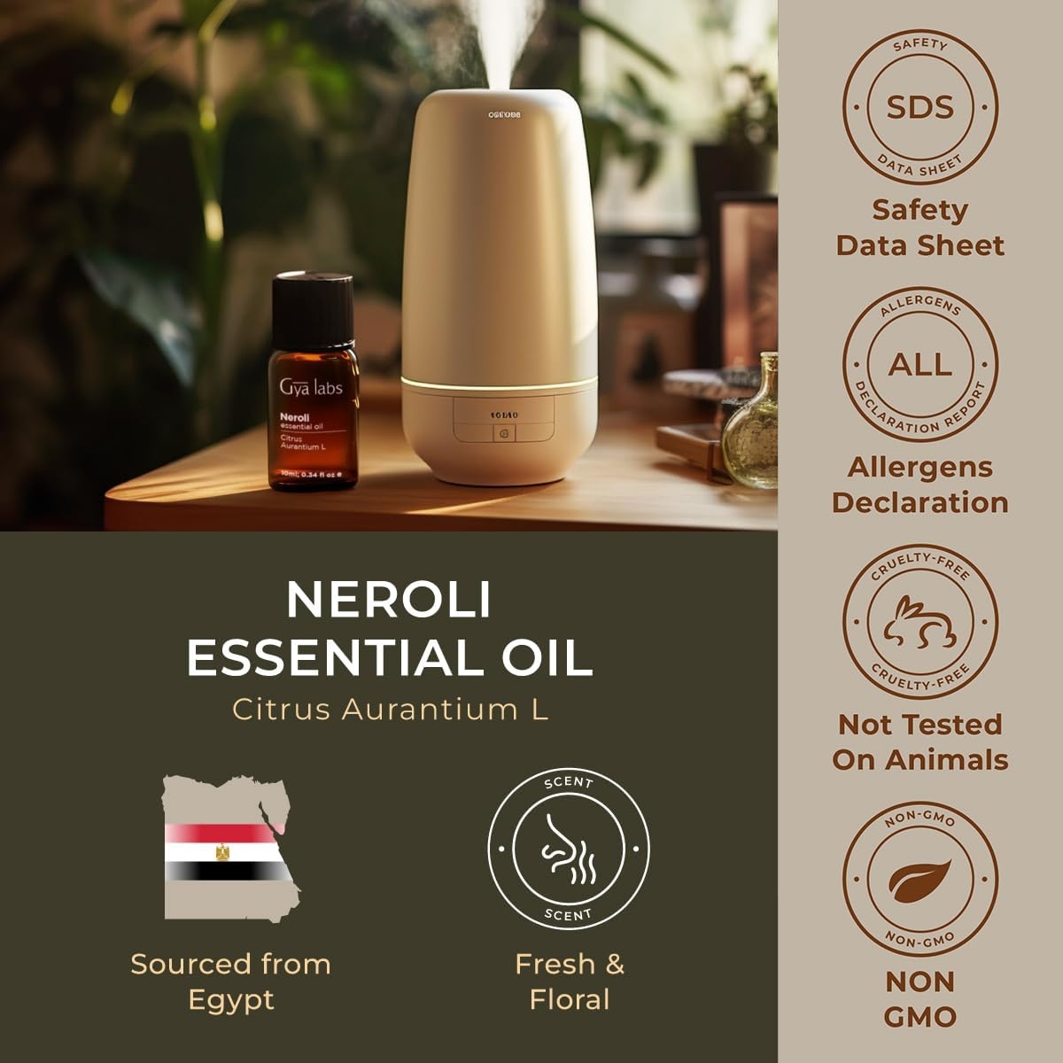 image:imageAgarwood Essential Oil for Skin Hair amp Diffuser 034 Fl OzNeroli