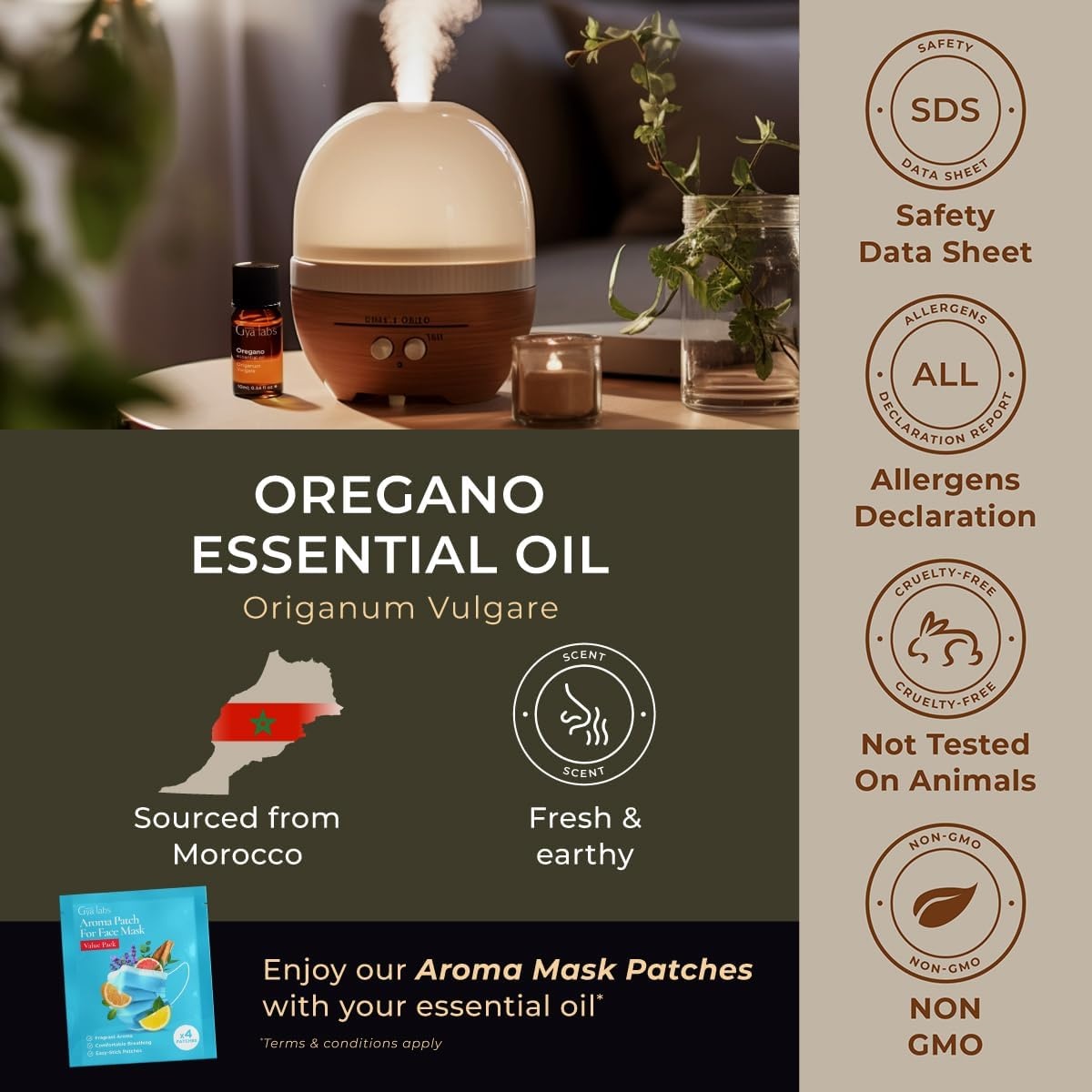 image:imageAgarwood Essential Oil for Skin Hair amp Diffuser 034 Fl OzOregano
