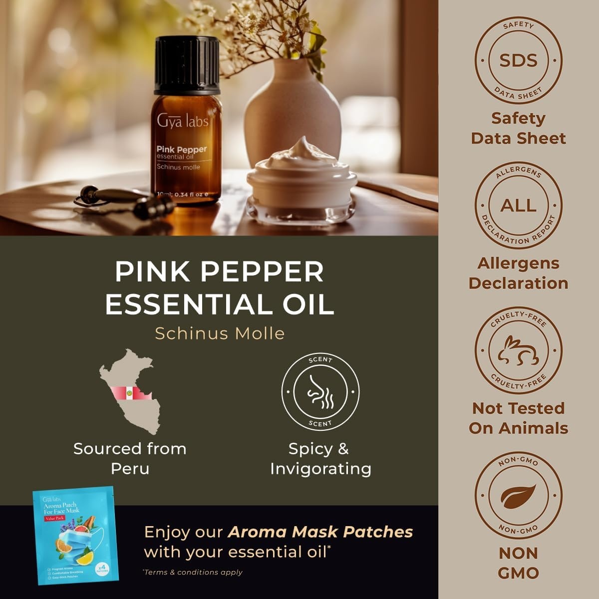 image:imageAgarwood Essential Oil for Skin Hair amp Diffuser 034 Fl OzPink Pepper