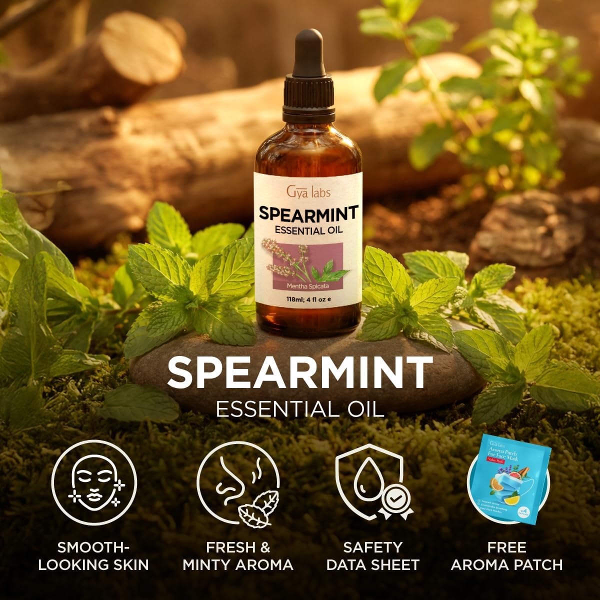 image:imageAgarwood Essential Oil for Skin Hair amp Diffuser 034 Fl OzSpearmint