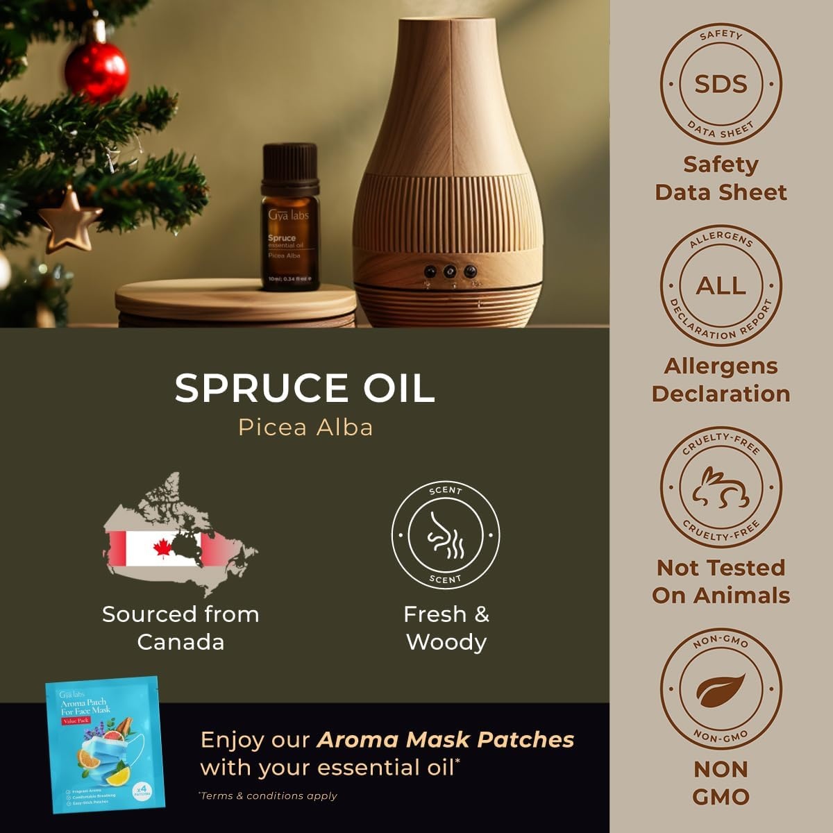 image:imageAgarwood Essential Oil for Skin Hair amp Diffuser 034 Fl OzSpruce