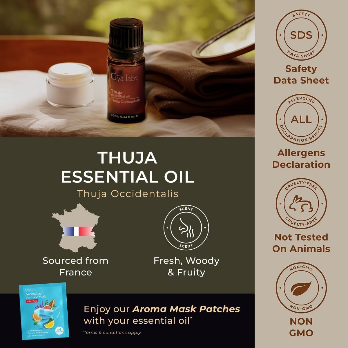 image:imageAgarwood Essential Oil for Skin Hair amp Diffuser 034 Fl OzThuja