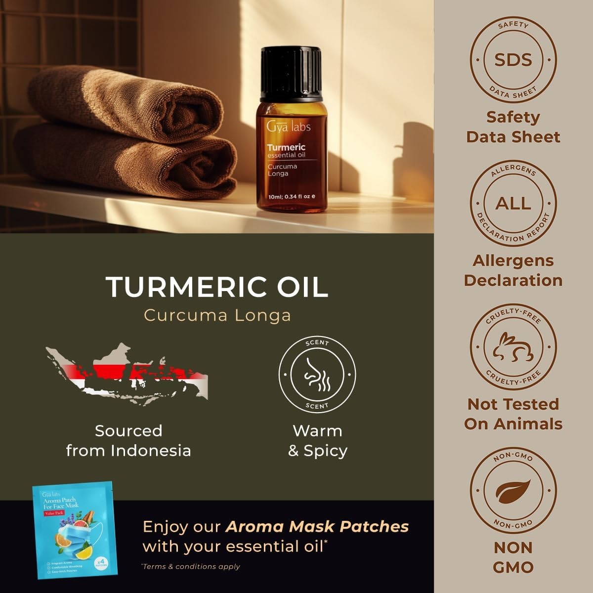 image:imageAgarwood Essential Oil for Skin Hair amp Diffuser 034 Fl OzTurmeric