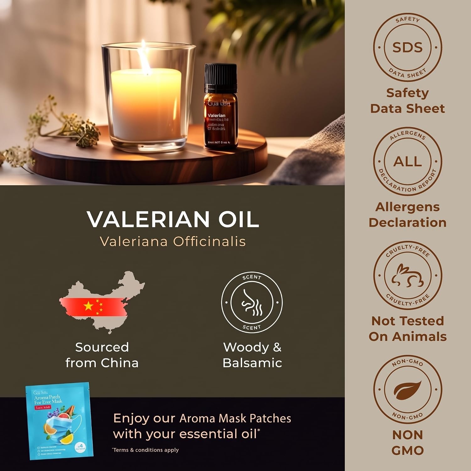 image:imageAgarwood Essential Oil for Skin Hair amp Diffuser 034 Fl OzValerian
