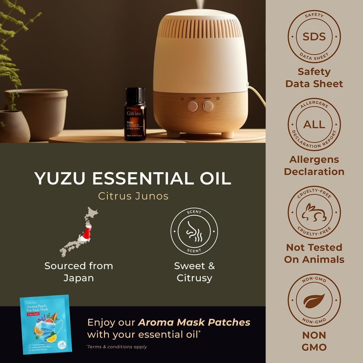 image:imageAgarwood Essential Oil for Skin Hair amp Diffuser 034 Fl OzYuzu