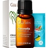 Agarwood Essential Oil for Skin, Hair & Diffuser – 0.34 Fl Oz(Citronella)