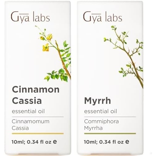 image:imageCinnamon Cassia amp Myrrh Essential Oil Set Aromatherapy Grade Essential Oils Set 2x034 fl oz Gya Labs