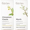 Cinnamon Cassia & Myrrh Essential Oil Set – Aromatherapy Grade Essential Oils Set – 2×0.34 fl oz – Gya Labs
