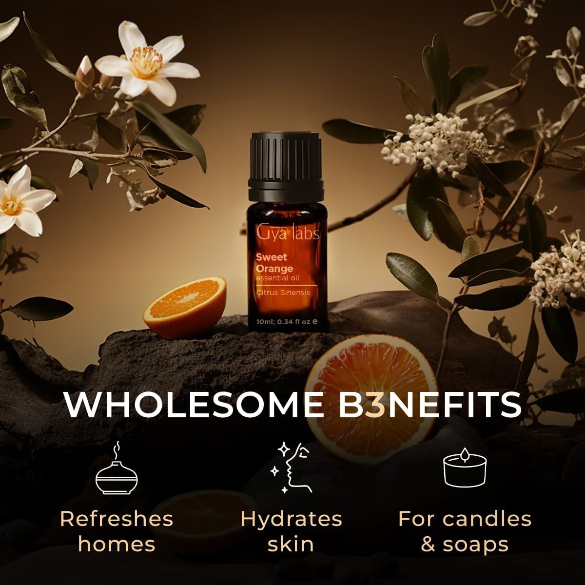 image:imageVanilla Essential Oil for Skin amp Orange Essential Oil for Diffuser Set Aromatherapy Grade Essential Oils Set 2x034 fl oz Gya Labs