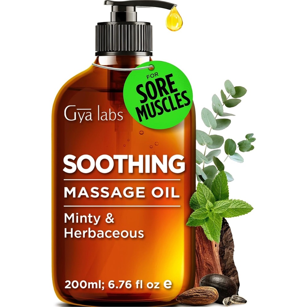 image:imageGya Labs Soothing Muscle Massage Oil for Massage Therapy Body Oil 676 OZSoothing