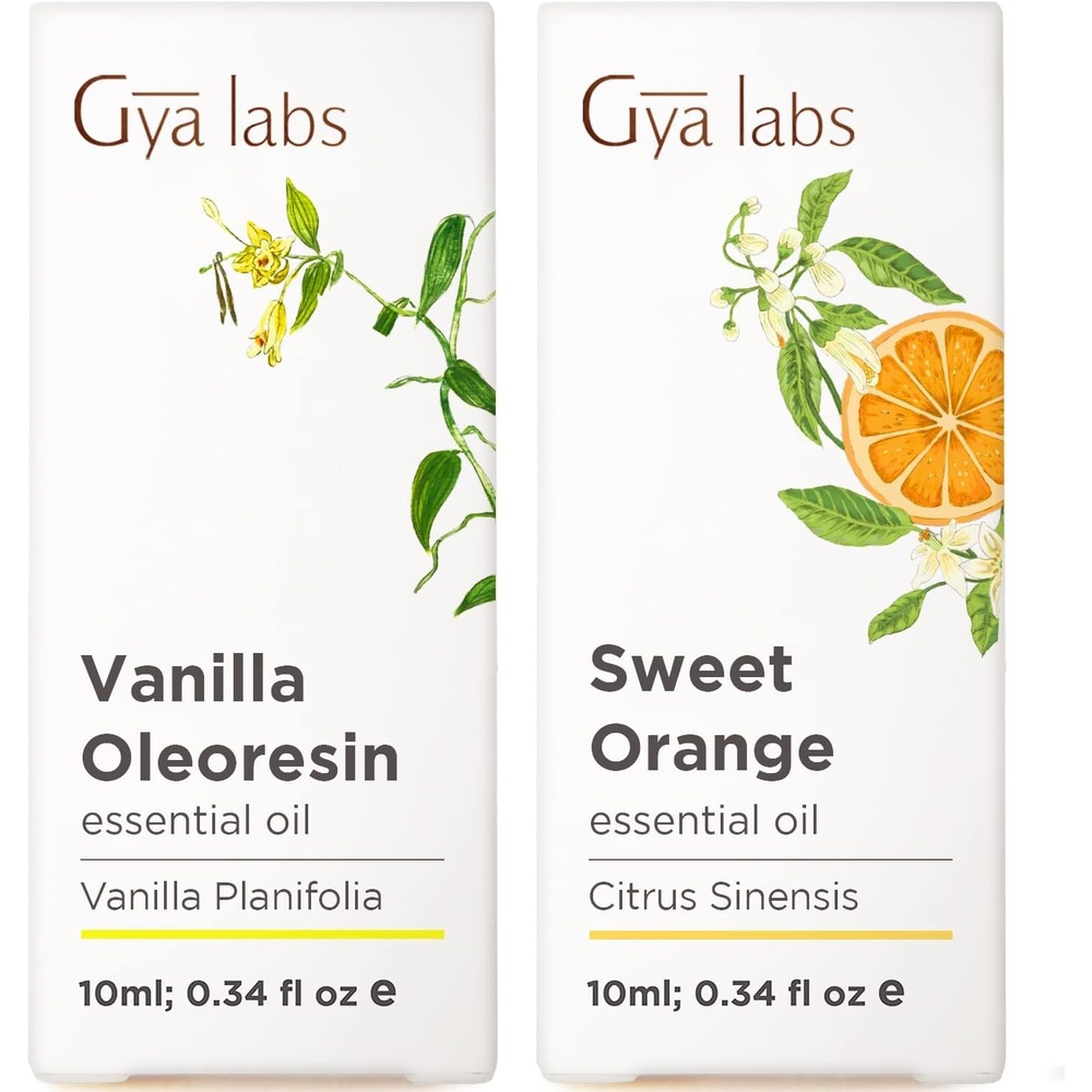 image:imageVanilla Essential Oil for Skin amp Orange Essential Oil for Diffuser Set Aromatherapy Grade Essential Oils Set 2x034 fl oz Gya Labs