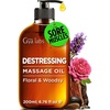 Gya Labs Soothing Muscle Massage Oil for Massage Therapy, Body Oil 6.76 OZ(Destressing)