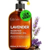 Gya Labs Soothing Muscle Massage Oil for Massage Therapy, Body Oil 6.76 OZ(Lavender)