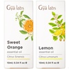 Orange Essential Oil for Diffuser & Lemon Essential Oil for Diffuser Set – Aromatherapy Grade Essential Oils Set – 2×0.34 fl oz – Gya Labs