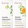 Vanilla Essential Oil for Skin & Orange Essential Oil for Diffuser Set – Aromatherapy Grade Essential Oils Set – 2×0.34 fl oz – Gya Labs