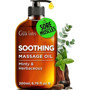 Gya Labs Soothing Muscle Massage Oil for Massage Therapy, Body Oil 6.76 OZ(Soothing)