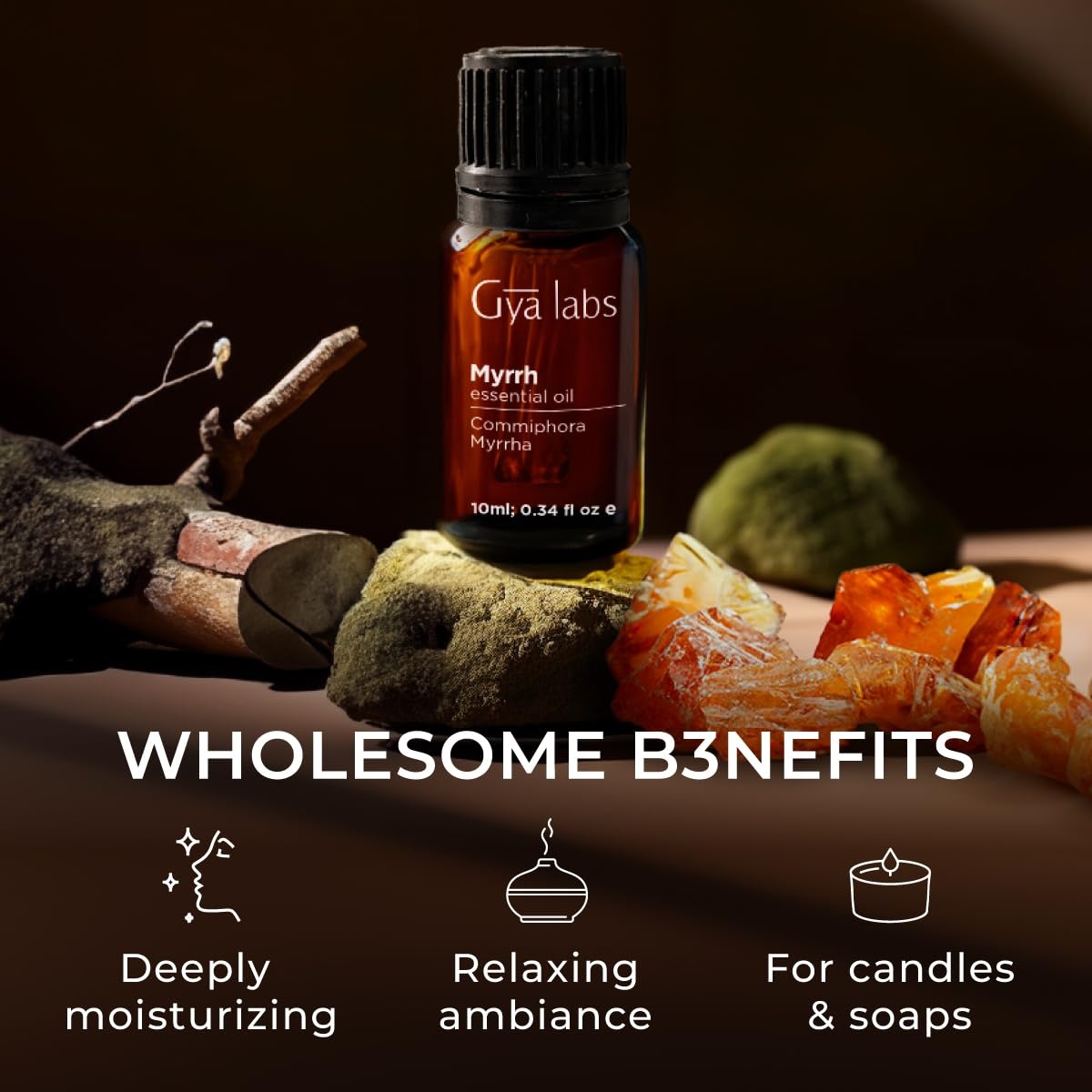 image:imageMyrrh Oil for Skin amp Sandalwood Essential Oils for Diffuser Set Aromatherapy Grade Essential Oils Set 2x034 fl oz Gya Labs