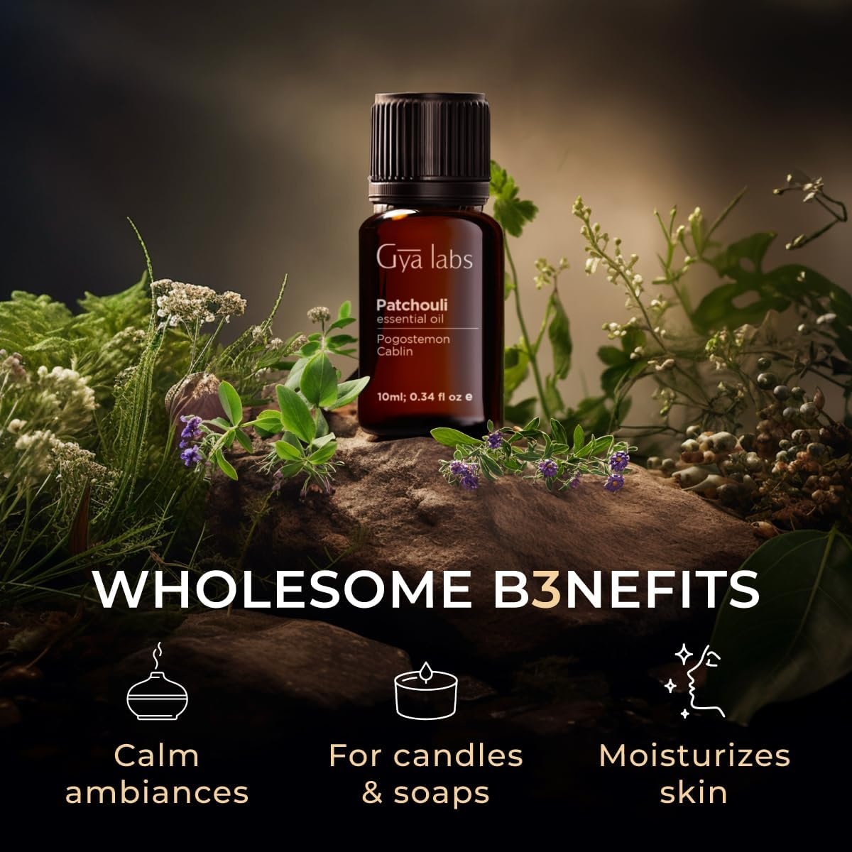 image:imageOrganic Ylang Ylang Essential Oil for Diffuser amp Patchouli Essential Oil for Diffuser Set Aromatherapy Grade Essential Oils Set 2x034 fl oz Gya Labs