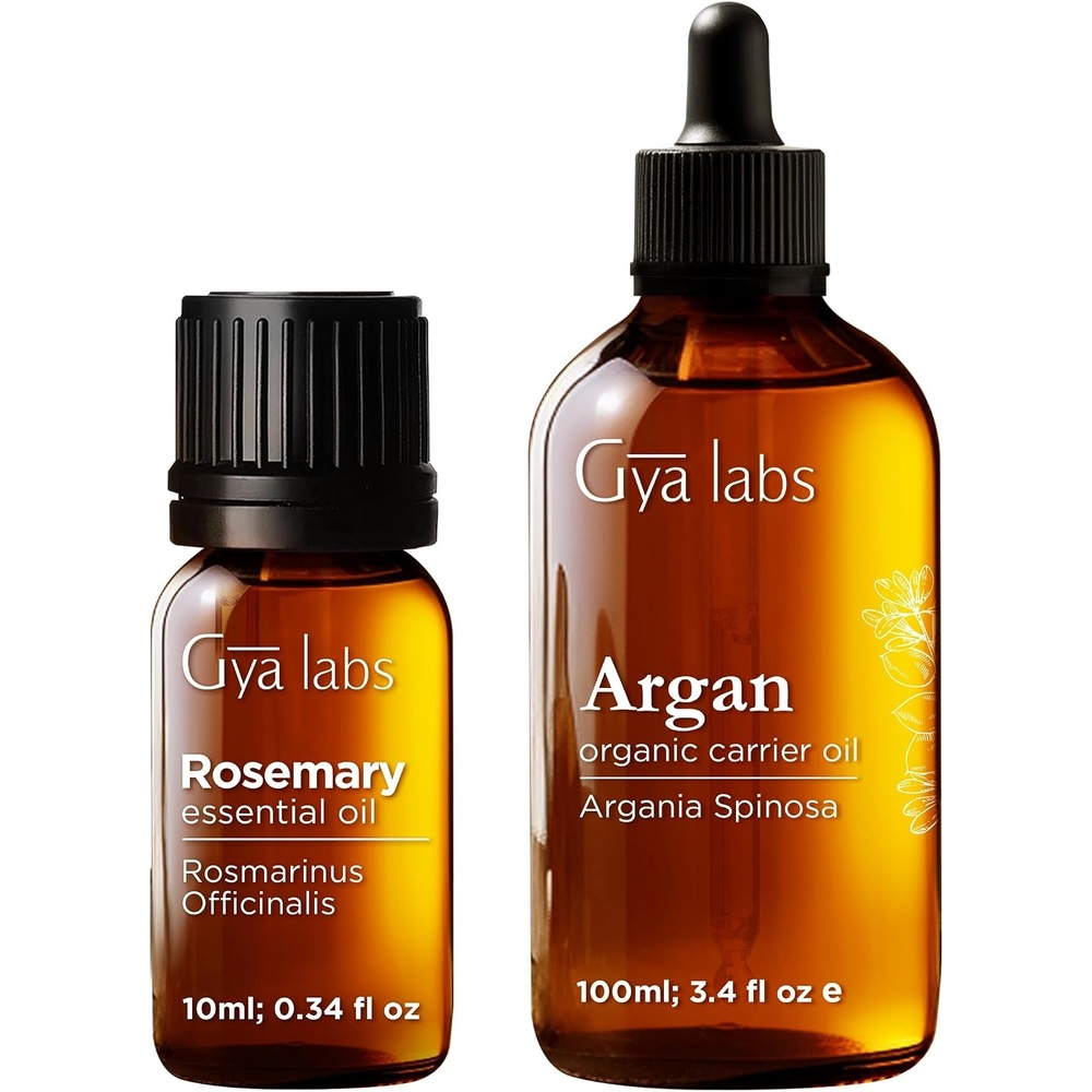 image:imageRosemary Oil for Hair amp Argan Oil for Hair Set Aromatherapy Grade Essential Oils Set 2x034 fl oz Gya Labs