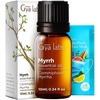 Myrrh Oil for Skin & Sandalwood Essential Oils for Diffuser Set – Aromatherapy Grade Essential Oils Set – 2×0.34 fl oz – Gya Labs