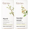 Myrrh Oil for Skin & Sandalwood Essential Oils for Diffuser Set – Aromatherapy Grade Essential Oils Set – 2×0.34 fl oz – Gya Labs