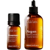 Rosemary Oil for Hair & Argan Oil for Hair Set – Aromatherapy Grade Essential Oils Set – 2×0.34 fl oz – Gya Labs