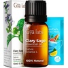 Clary Sage & Peppermint Essential Oil Set – Aromatherapy Grade Essential Oils Set – 2×0.34 fl oz – Gya Labs