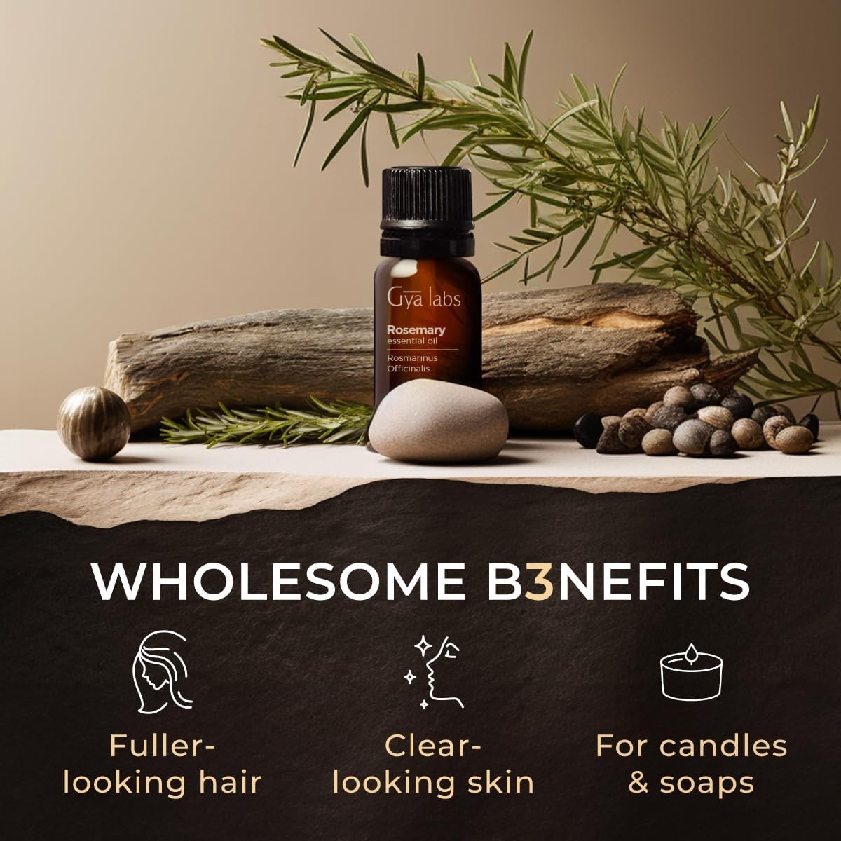 image:imageYlangYlang Essential Oil for Diffuser amp Rosemary Oil for Hair Set Aromatherapy Grade Essential Oils Set 2x034 fl oz Gya Labs