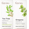 Tea Tree Oil for Skin & Oregano Oil Essential Oil for Skin Set – Aromatherapy Grade Essential Oils Set – 2×0.34 fl oz – Gya Labs